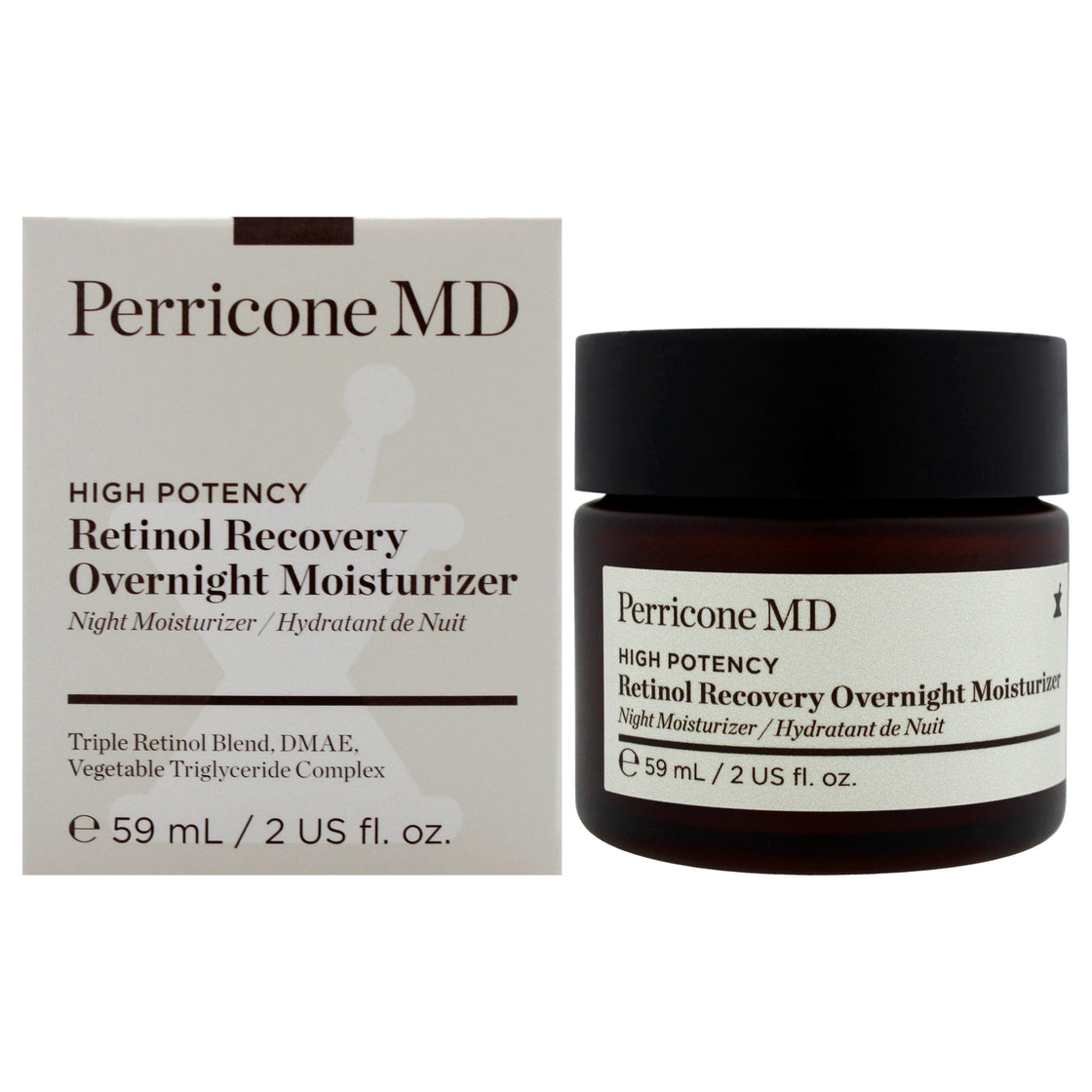 High Potency Retinol Recovery Overnight Moisturizer by Perricone MD for Women - 2 oz Moisturizer