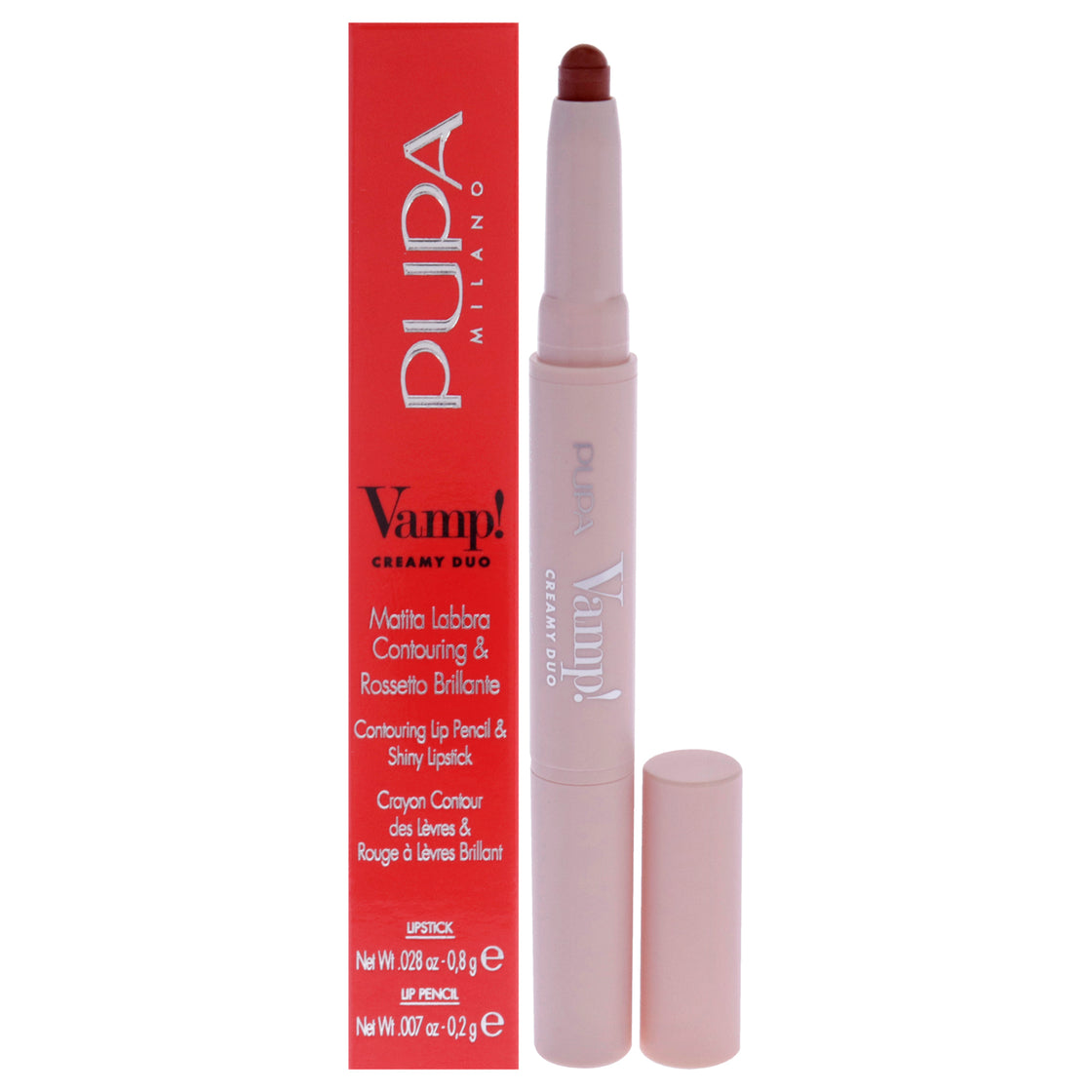 Vamp! Creamy Duo - 001 Fair Nude by Pupa Milano for Women - 0.035 oz Makeup