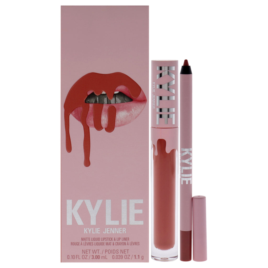 Matte Lip Kit - 505 Autumn by Kylie Cosmetics for Women - 2 Pc 0.10oz Matte Liquid Lipstick, 0.039oz Lip Liner