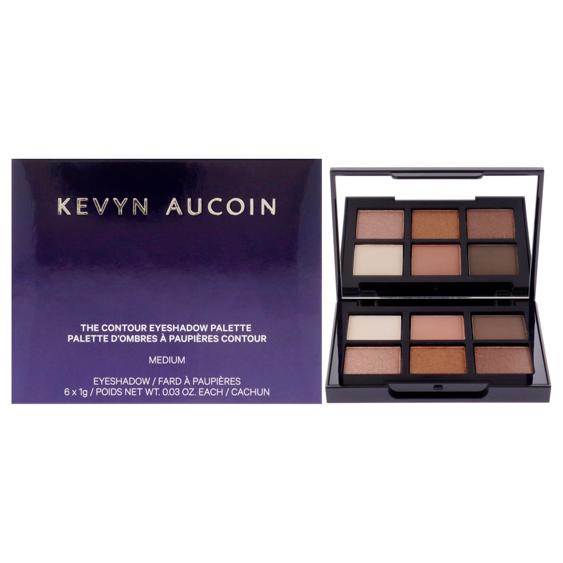 The Contour Eyeshadow Palette - Medium by Kevyn Aucoin for Women - 0.18 oz Eye Shadow