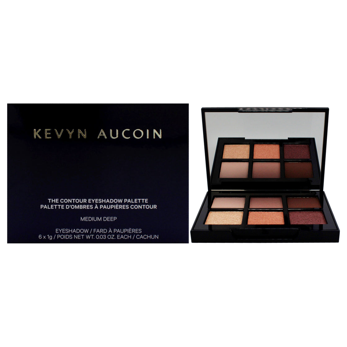 The Contour Eyeshadow Palette - Medium Deep by Kevyn Aucoin for Women - 0.18 oz Eye Shadow