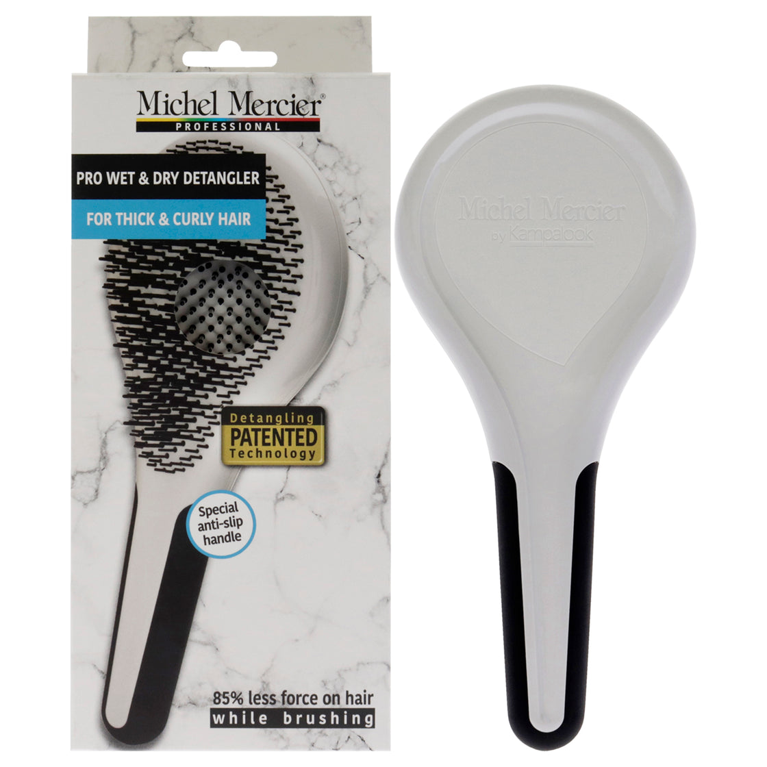 Pro Wet and Dry Detangler - Thick and Curly Hair by Michel Mercier for Unisex - 1 Pc Hair Brush