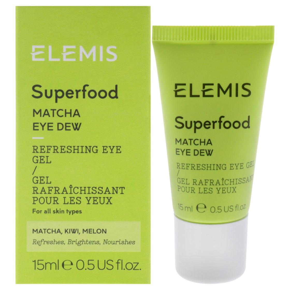 Superfood Matcha Eye Dew Gel by Elemis for Women - 0.5 oz Gel