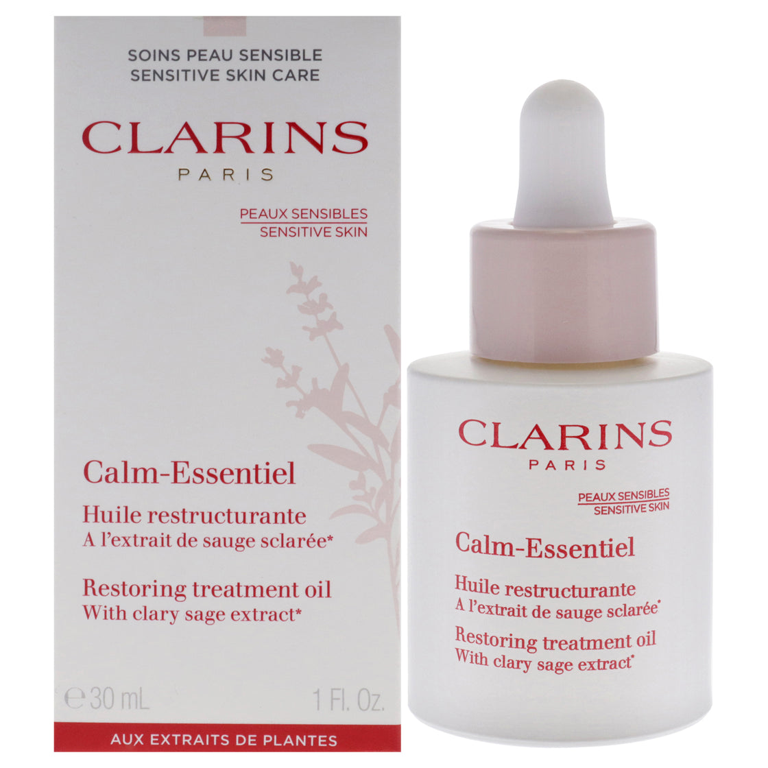 Calm Essentiel Restoring Treatment by Clarins for Women - 1 oz Oil