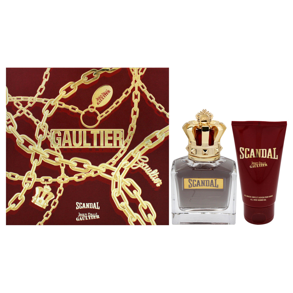 Scandal by Jean Paul Gaultier for Men - 2 Pc Gift Set 3.4oz EDT Spray, 2.5oz Shower Gel