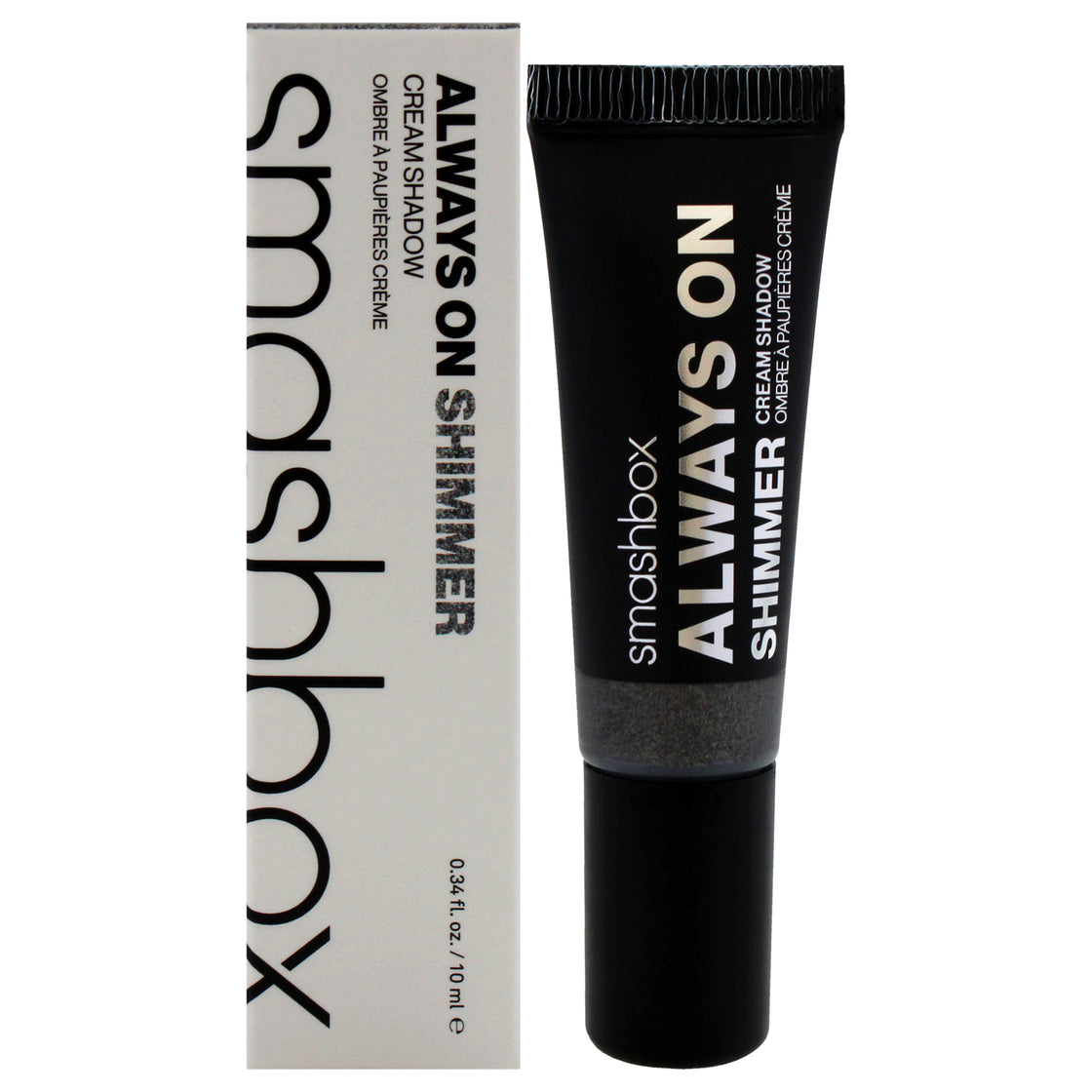 Always On Shimmer Cream Eye Shadow - Charcoal by SmashBox for Women - 0.34 oz Eye Shadow