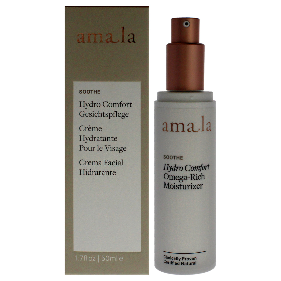 Hydro Confort Omega-Rich Moisturizer by Amala for Women - 1.7 oz Moisturizer