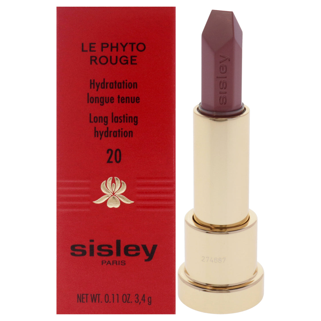 Le Phyto Rouge Lipstick - 20 Rose Portofino by Sisley for Women - 0.11 oz Lipstick