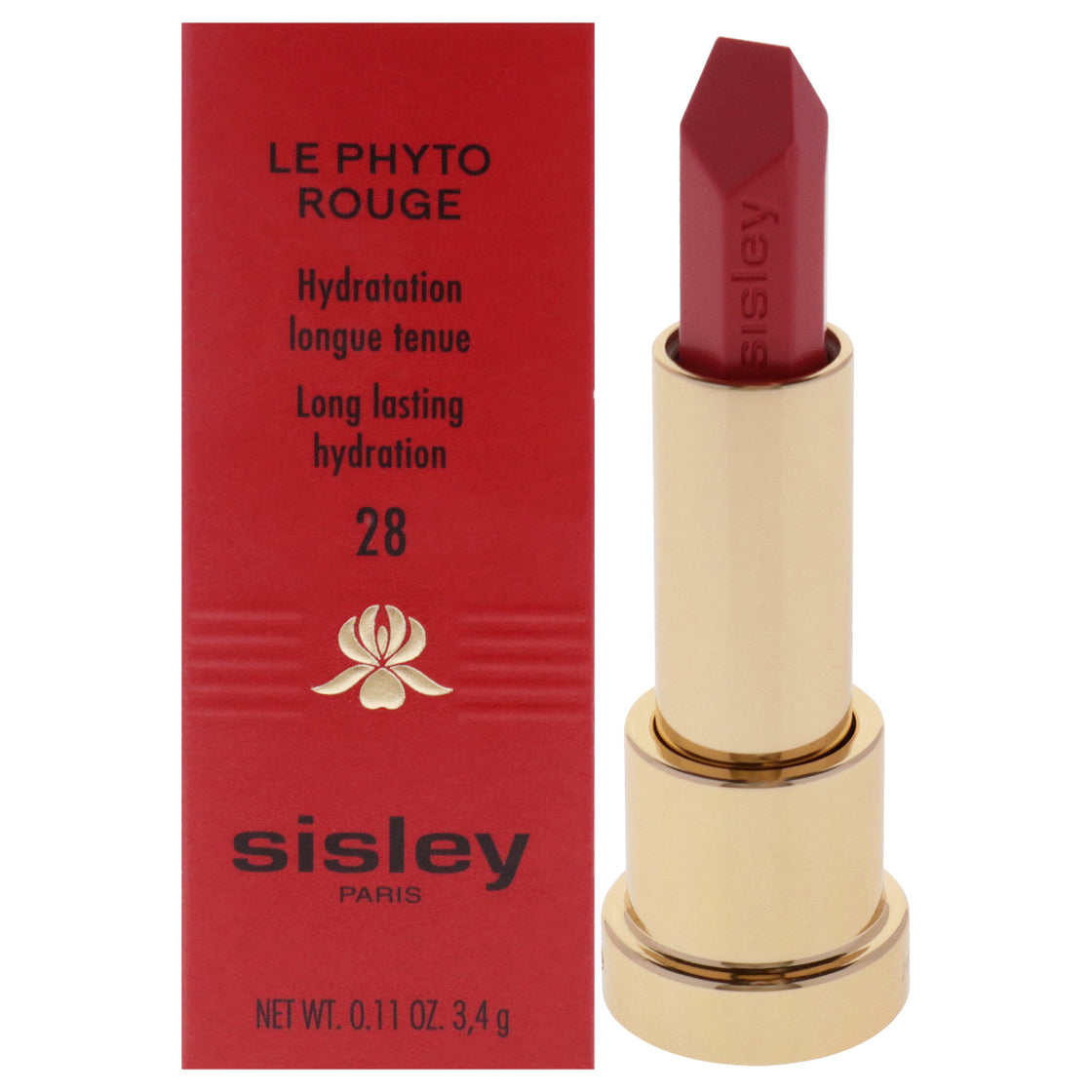 Le Phyto Rouge Lipstick - 28 Rose Shanghai by Sisley for Women - 0.11 oz Lipstick