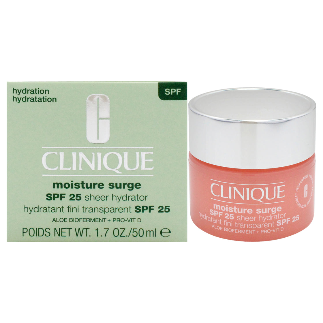 Moisture Surge Sheer Hydrator SPF 25 by Clinique for Women - 1.7 oz Moisturizer