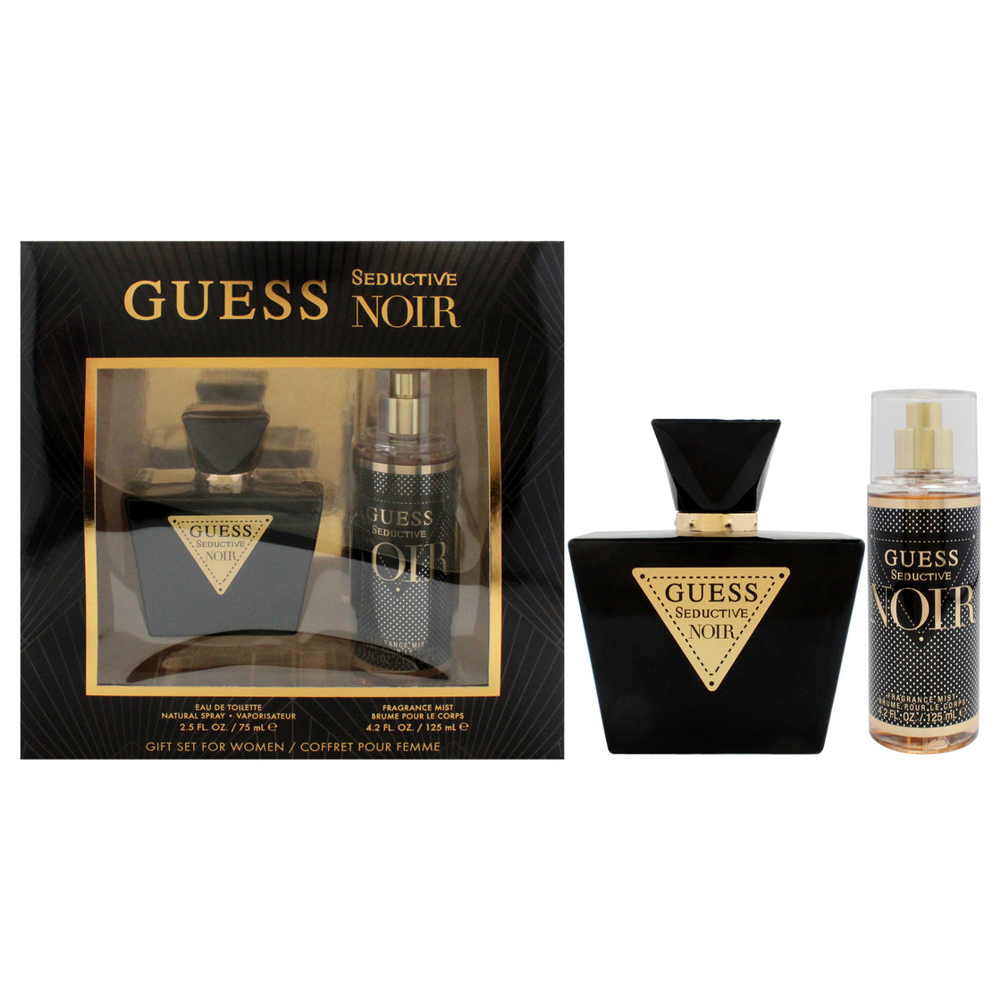 Guess Seductive Noir by Guess for Women - 2 Pc Gift Set 2.5oz EDT Spray, 4.2oz Fragrance Mist