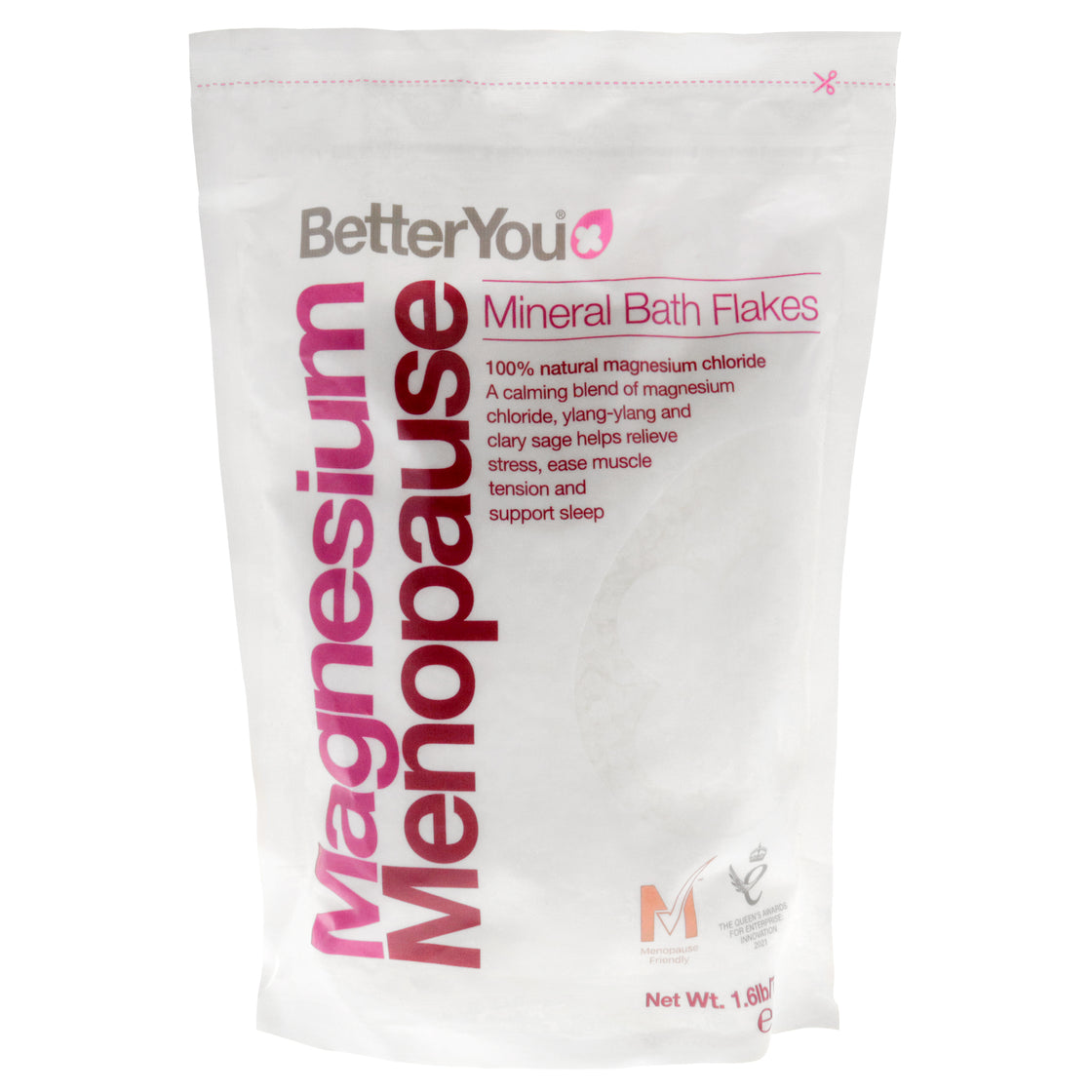 Menopause Mineral Bath Flakes by BetterYou for Women - 26.4 oz Bath Salt