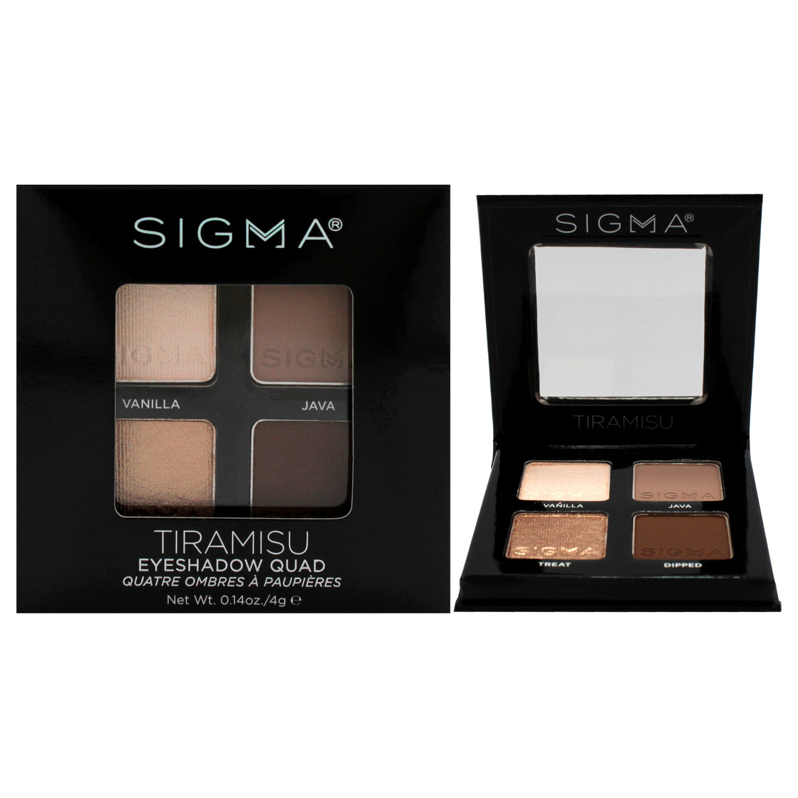 Eyeshadow Quad - Tiramisu by SIGMA for Women - 0.14 oz Eye Shadow