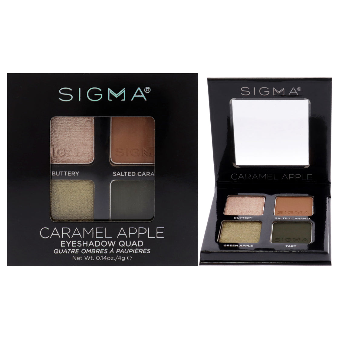 Eyeshadow Quad - Caramel Apple by SIGMA for Women - 0.14 oz Eye Shadow