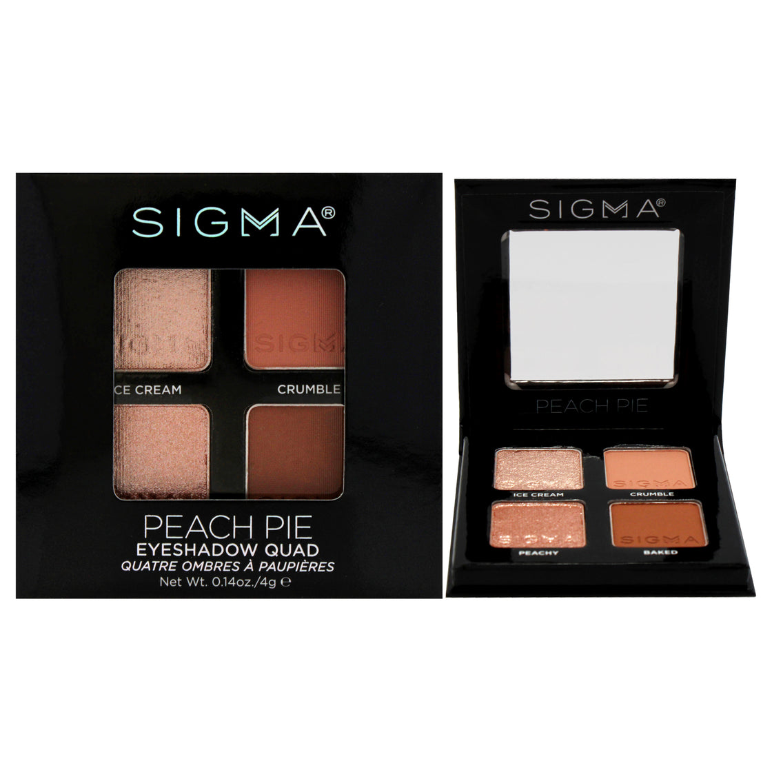 Eyeshadow Quad - Peach Pie by SIGMA for Women - 0.14 oz Eye Shadow