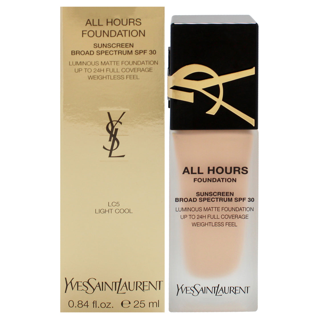 All Hours Foundation SPF 30 - LC5 Light Cool by Yves Saint Laurent for Women - 0.84 oz Foundation