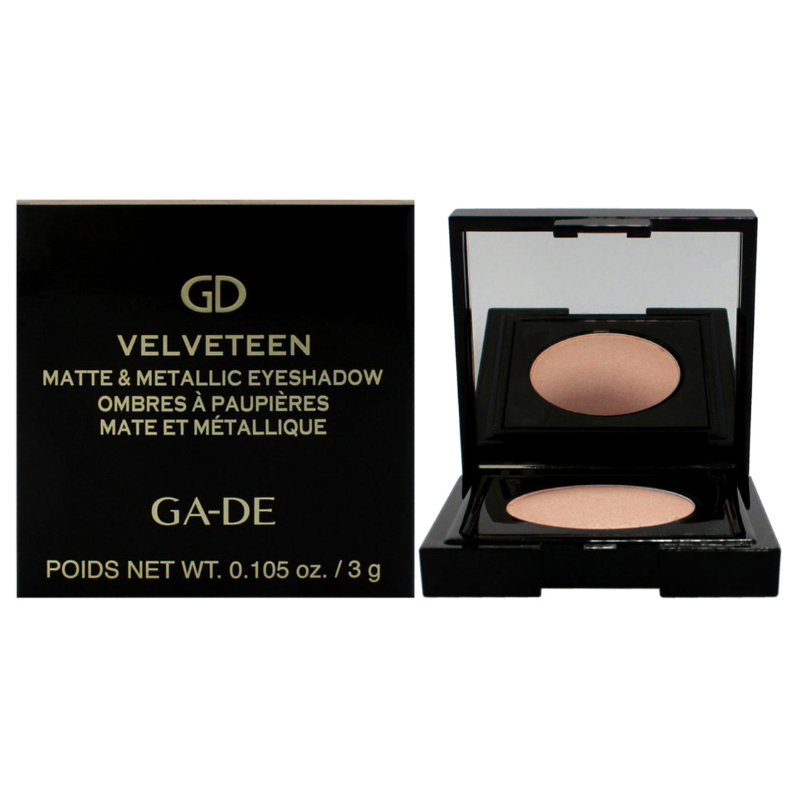 Velveteen Matte and Metallic Eyeshadow - 228 Natural by GA-DE for Women - 0.105 oz Eye Shadow