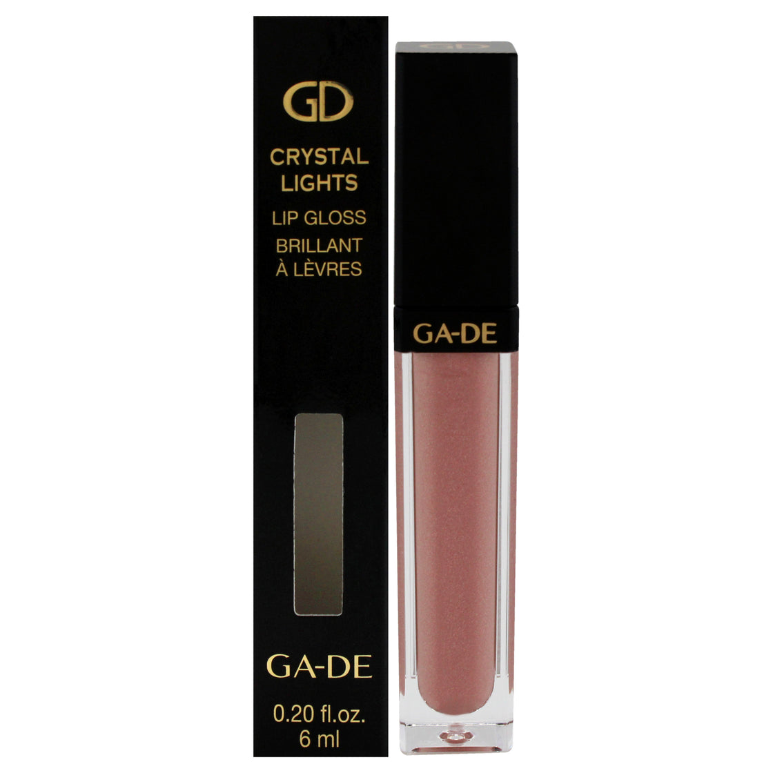 Crystal Lights Lip Gloss - 823 Rose Glitz by GA-DE for Women - 0.2 oz Lip Gloss