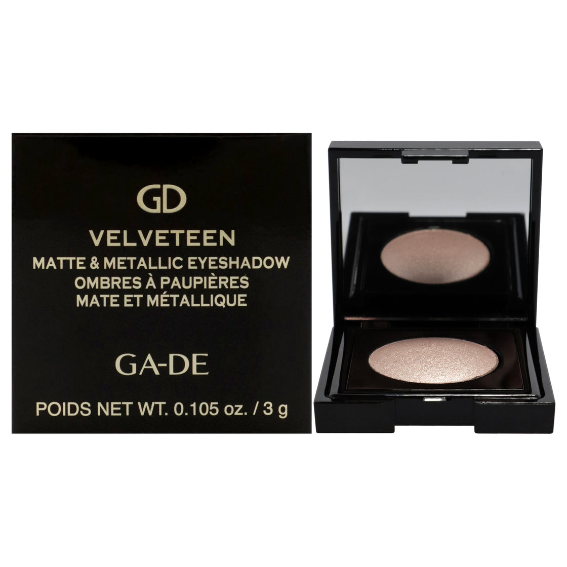 Velveteen Matte and Metallic Eyeshadow - 185 Elegance by GA-DE for Women - 0.105 oz Eye Shadow