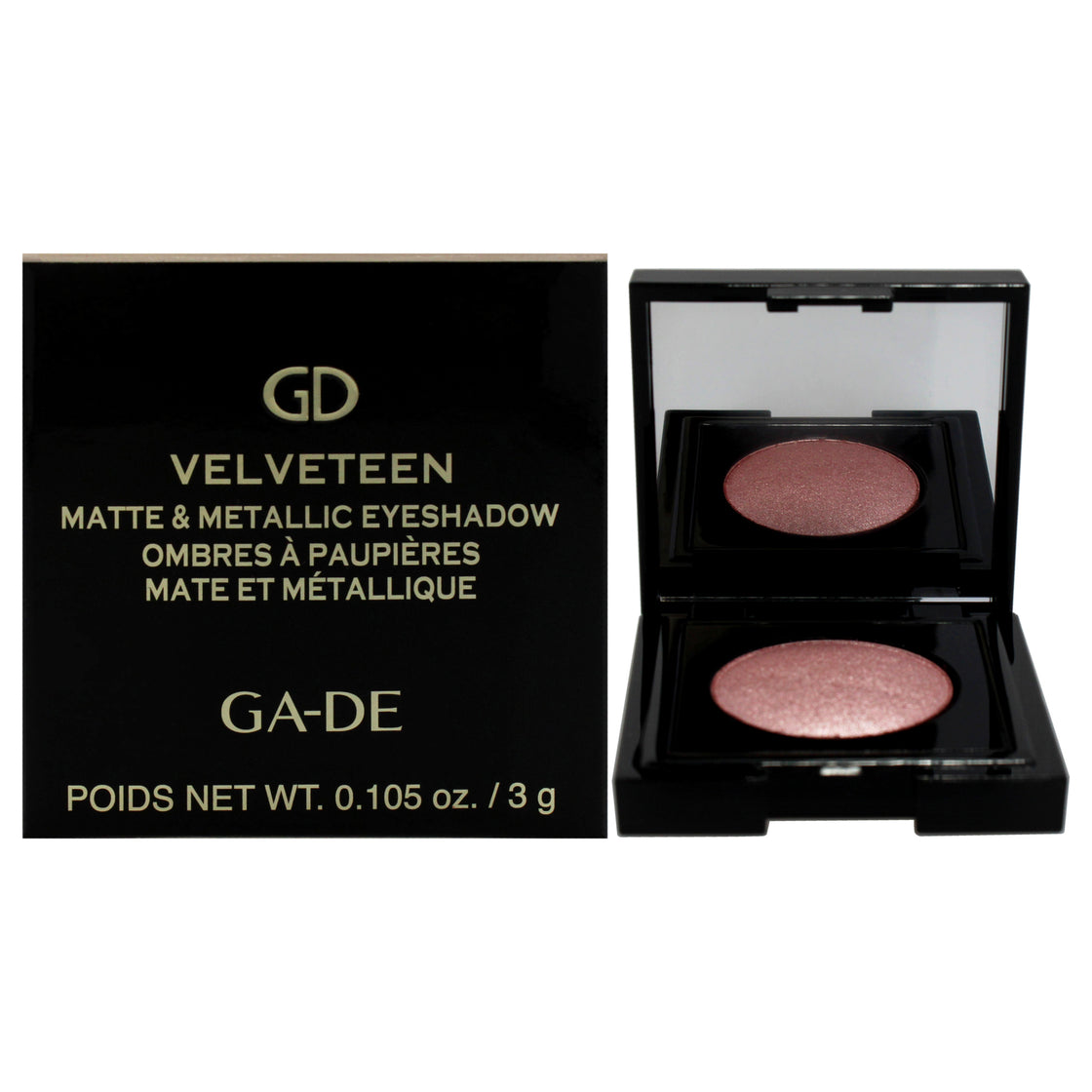 Velveteen Matte and Metallic Eyeshadow - 223 Velvet Rose by GA-DE for Women - 0.105 oz Eye Shadow