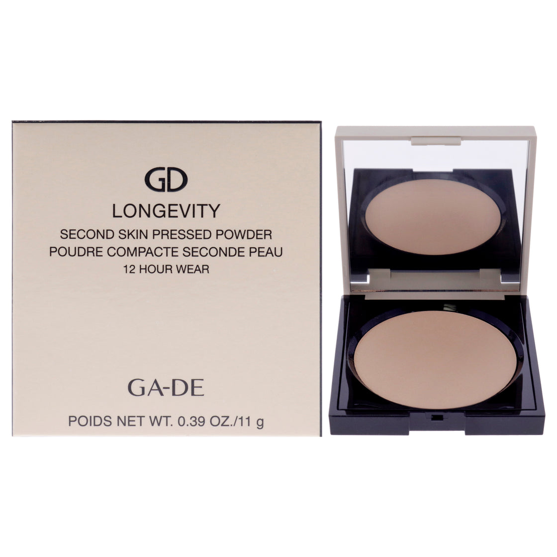 Longevity Second Skin Pressed Powder 12H - 506 Light Medium by GA-DE for Women - 0.39 oz Powder