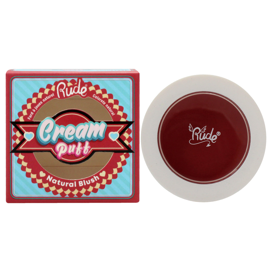 Cream Puff Natural Blush - Shortcake by Rude Cosmetics for Women - 0.21 oz Blush