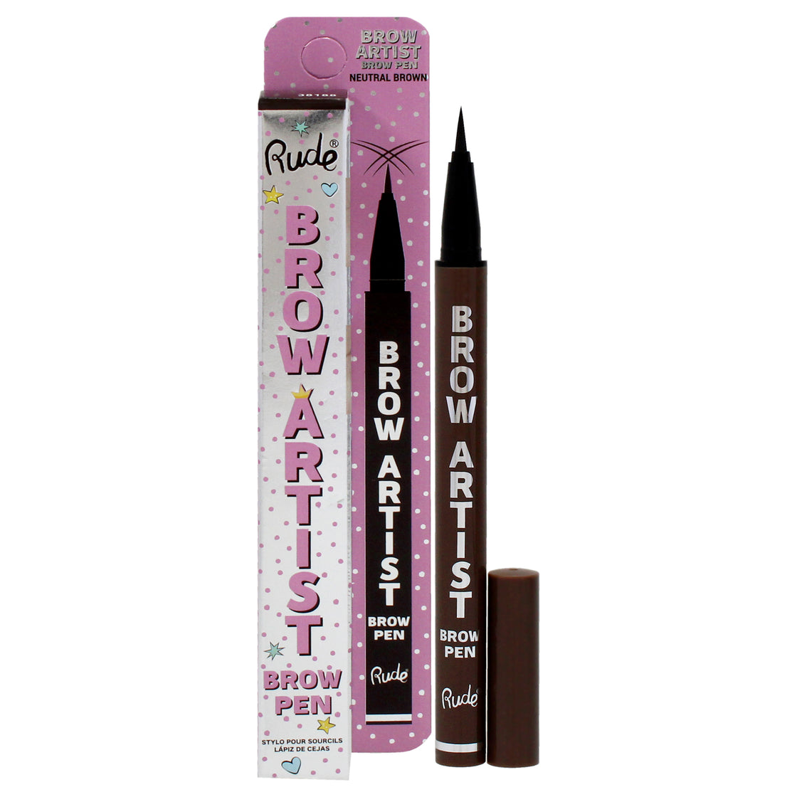 Brow Artist Brow Pen - Neutral Brown by Rude Cosmetics for Women - 0.018 oz Brow Pen