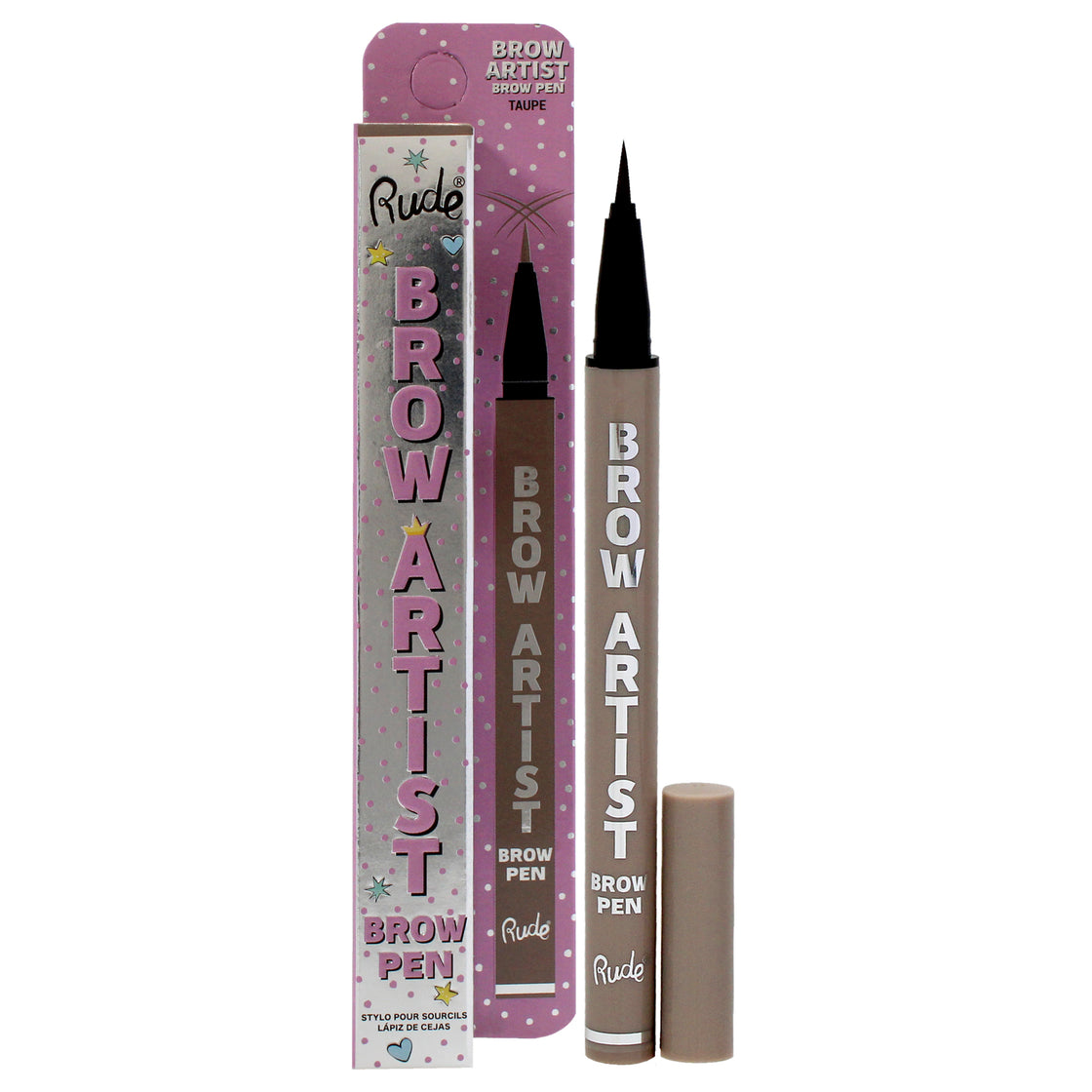 Brow Artist Brow Pen - Taupe by Rude Cosmetics for Women - 0.018 oz Brow Pen