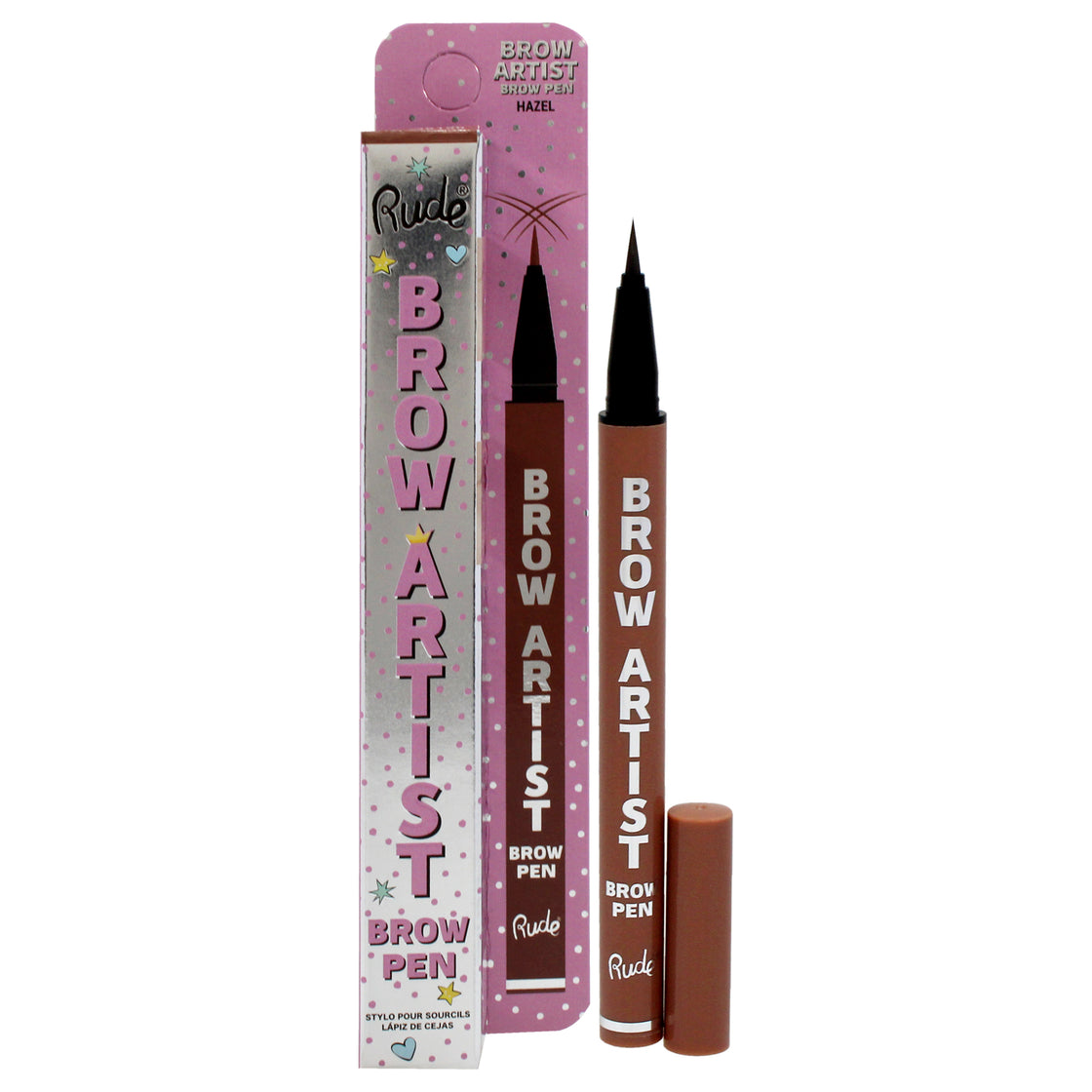 Brow Artist Brow Pen - Hazel by Rude Cosmetics for Women - 0.018 oz Brow Pen