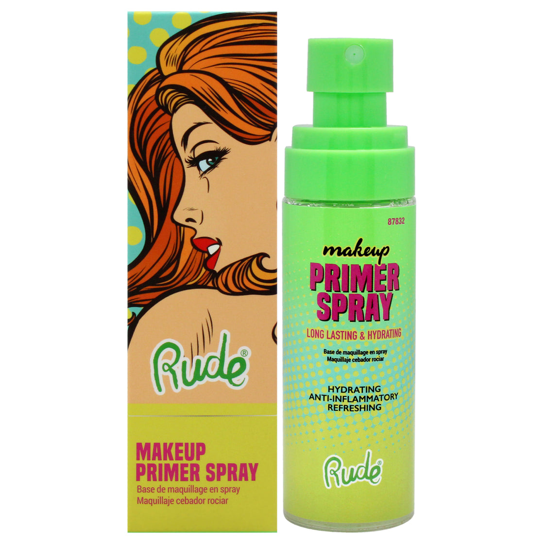 Makeup Primer Spray by Rude Cosmetics for Women - 2.028 oz Primer