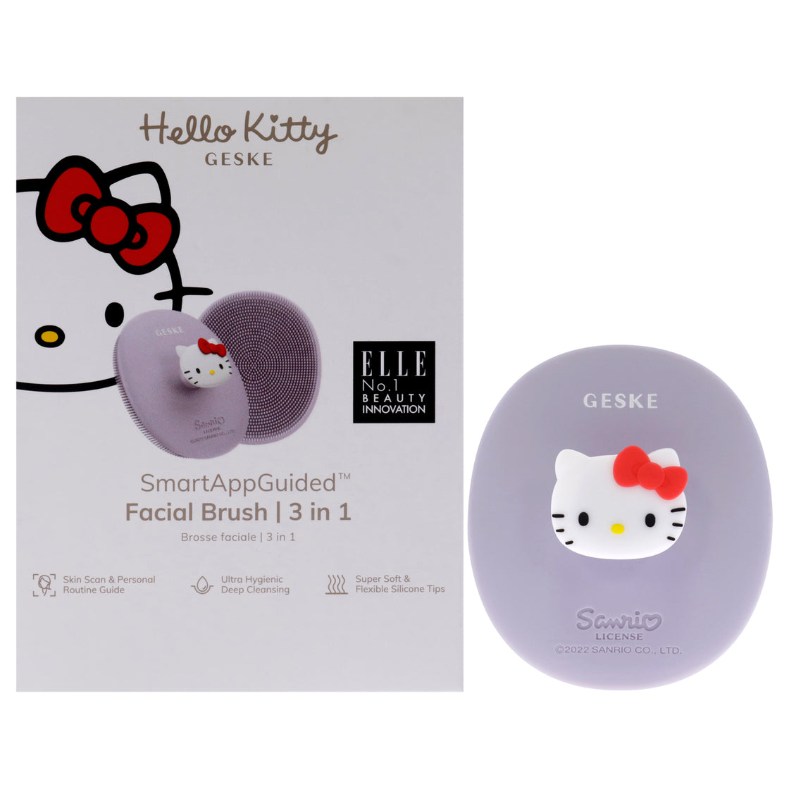 Hello Kitty Facial Brush 3 in 1 - Purple by Geske for Women - 1 Pc Brush