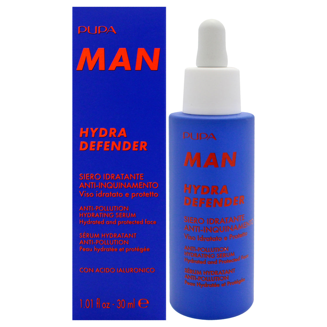 Hydra Defender Anti-Pollution Hydrating Serum - 001 by Pupa Milano for Men - 1.01 oz Serum