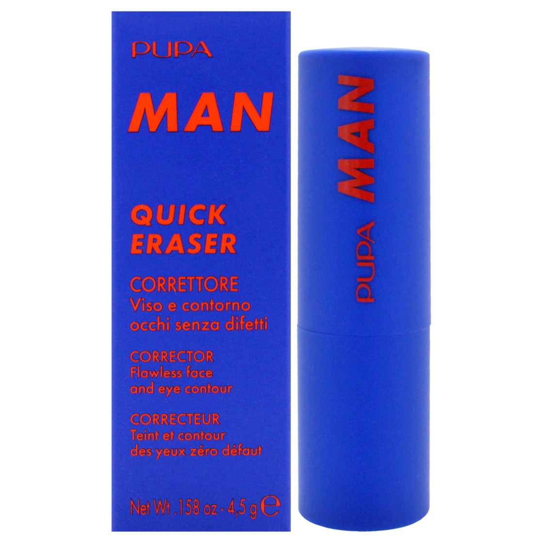 Quick Eraser Corrector - 002 Medium Dark by Pupa Milano for Men - 0.158 oz Concealer