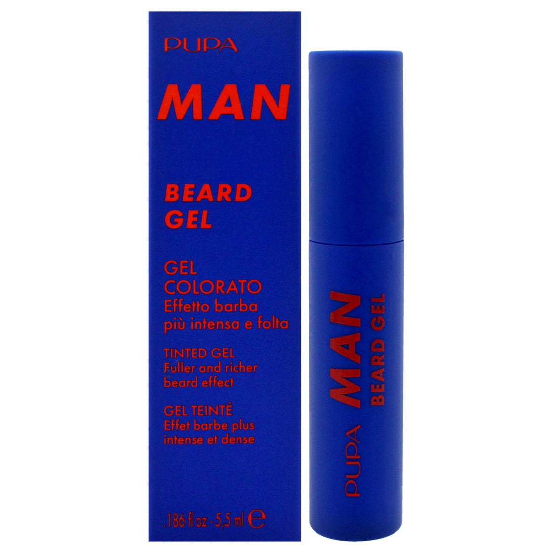 Beard Gel Tinted - 002 Medium Dark by Pupa Milano for Men - 0.186 oz Gel