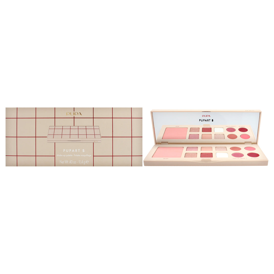 Pupart S Make-Up Palette - 001 Nude by Pupa Milano for Women - 0.4 oz Makeup