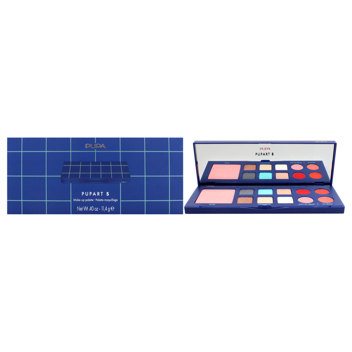 Pupart S Make-Up Palette - 004 Blue by Pupa Milano for Women - 0.4 oz Makeup