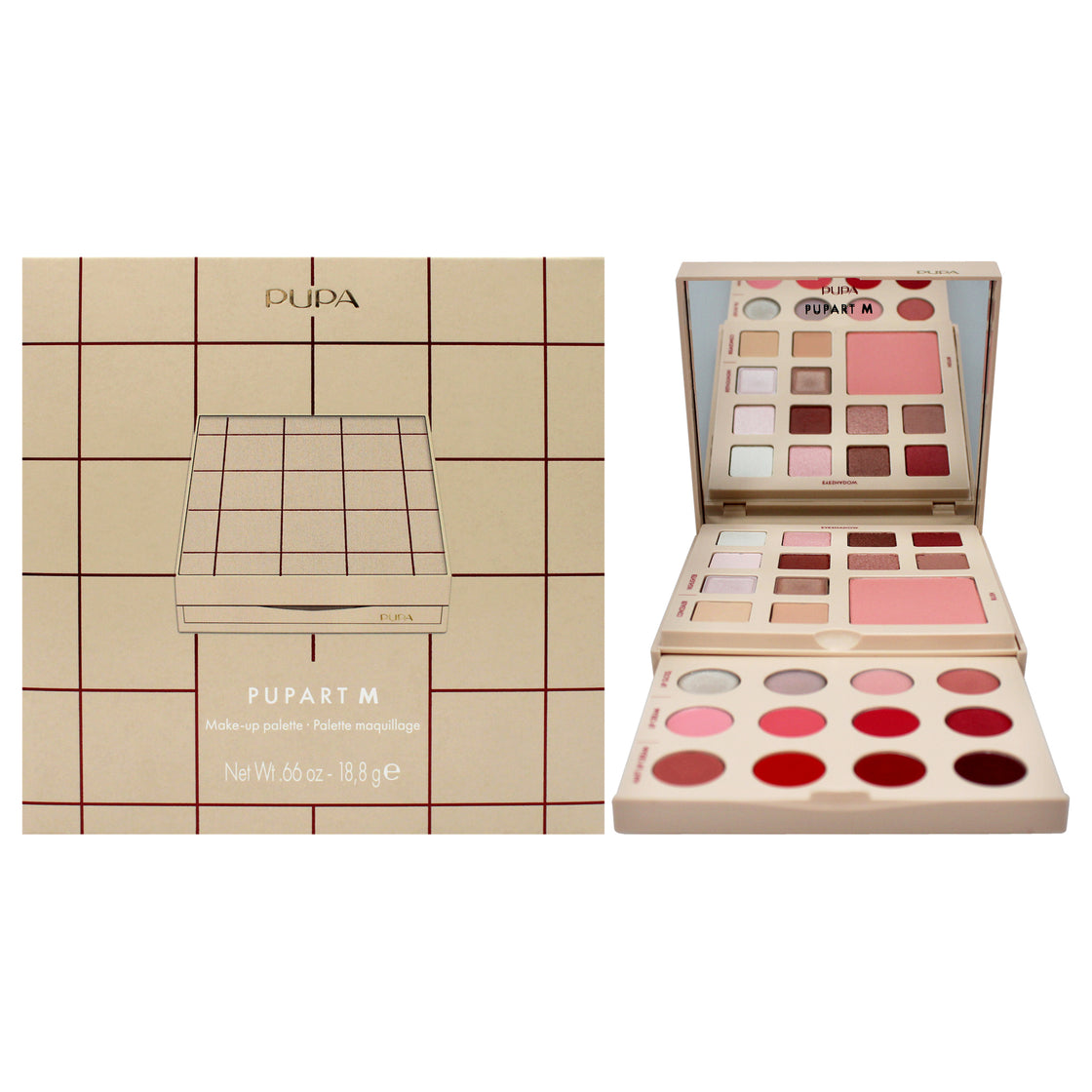 Pupart M Make-Up Palette - 001 Nude by Pupa Milano for Women - 0.66 oz Makeup