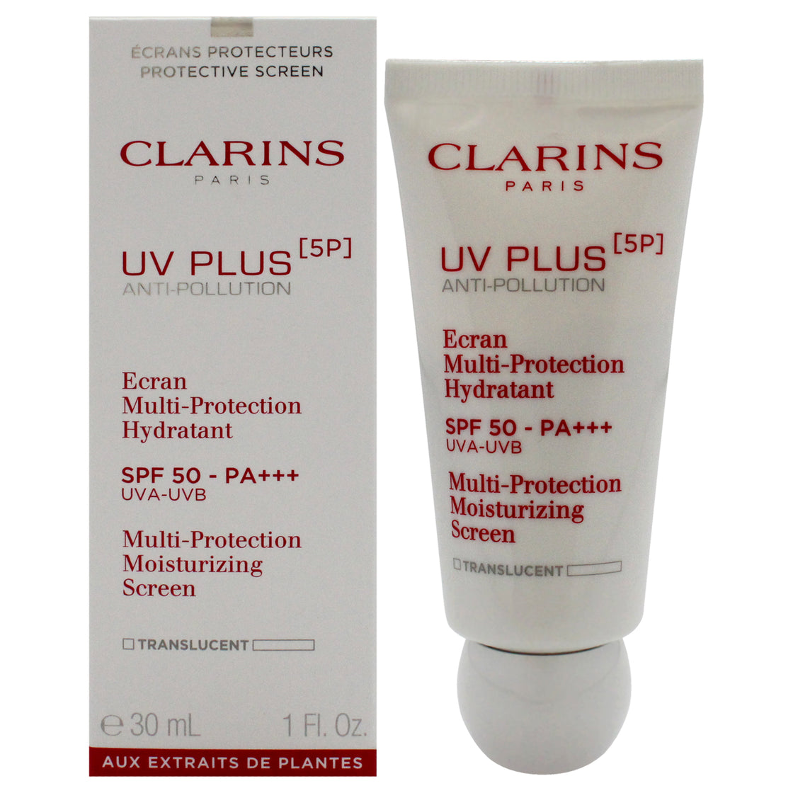 UV Plus Anti Pollution SPF 50 PA Plus by Clarins for Unisex - 1 oz Sunscreen