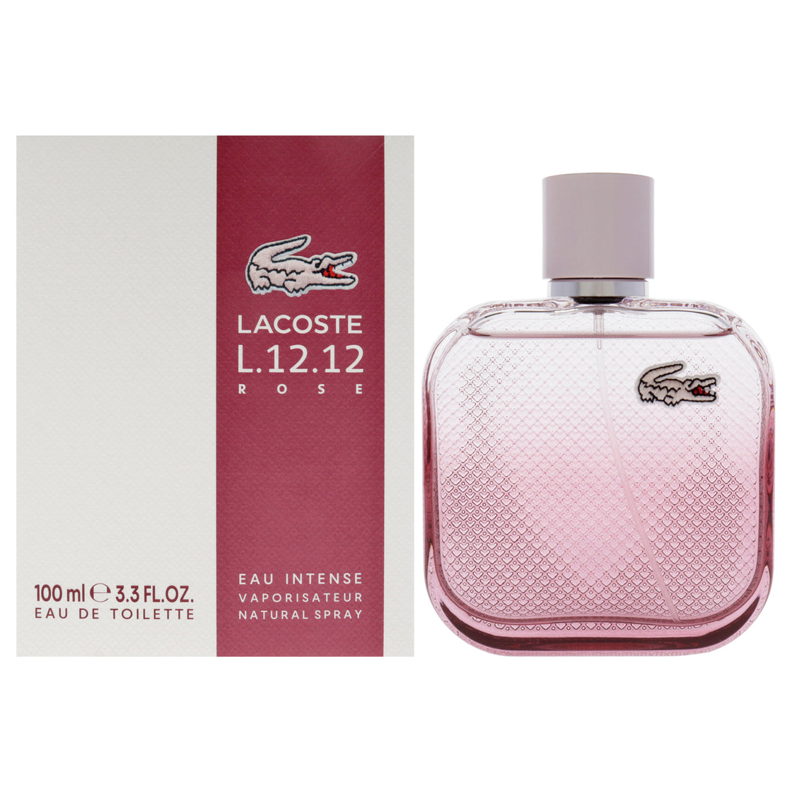 Lacoste Eau De L.12.12 Rose Eau Intense by Lacoste for Women - 3.3 oz EDT Spray