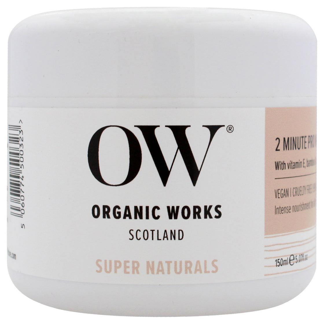 Super Naturals 2 Minute Pro Nourish Hair Mask by Organic Works for Unisex - 5.07 oz Mask