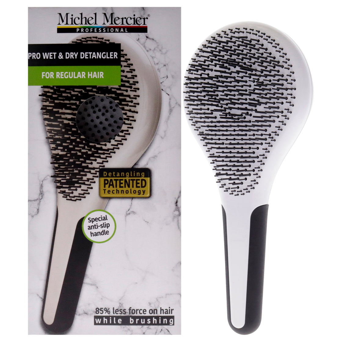 Pro Wet and Dry Detangler - Regular Hair by Michel Mercier for Unisex - 1 Pc Hair Brush