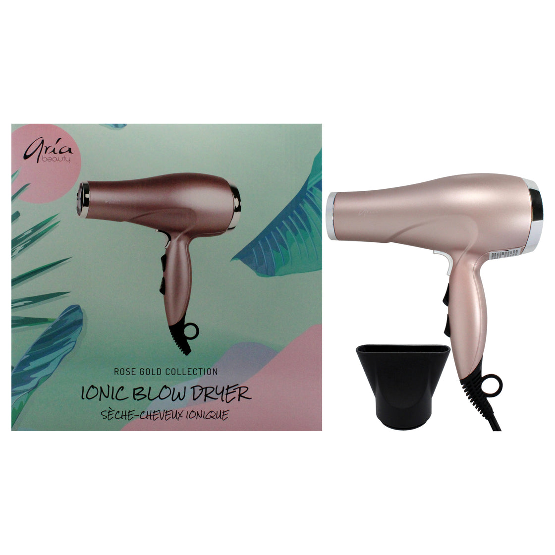 Iconic Blow Dryer - Rose Gold by Aria Beauty for Women - 1 Pc Hair Dryer