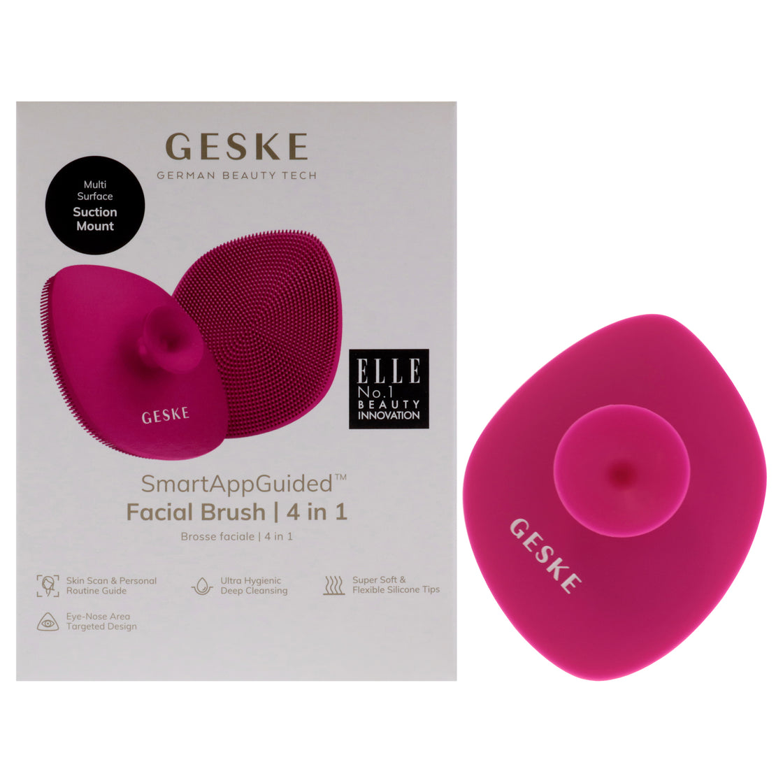 Facial Brush 4 in 1 - Magenta by Geske for Women - 1 Pc Brush