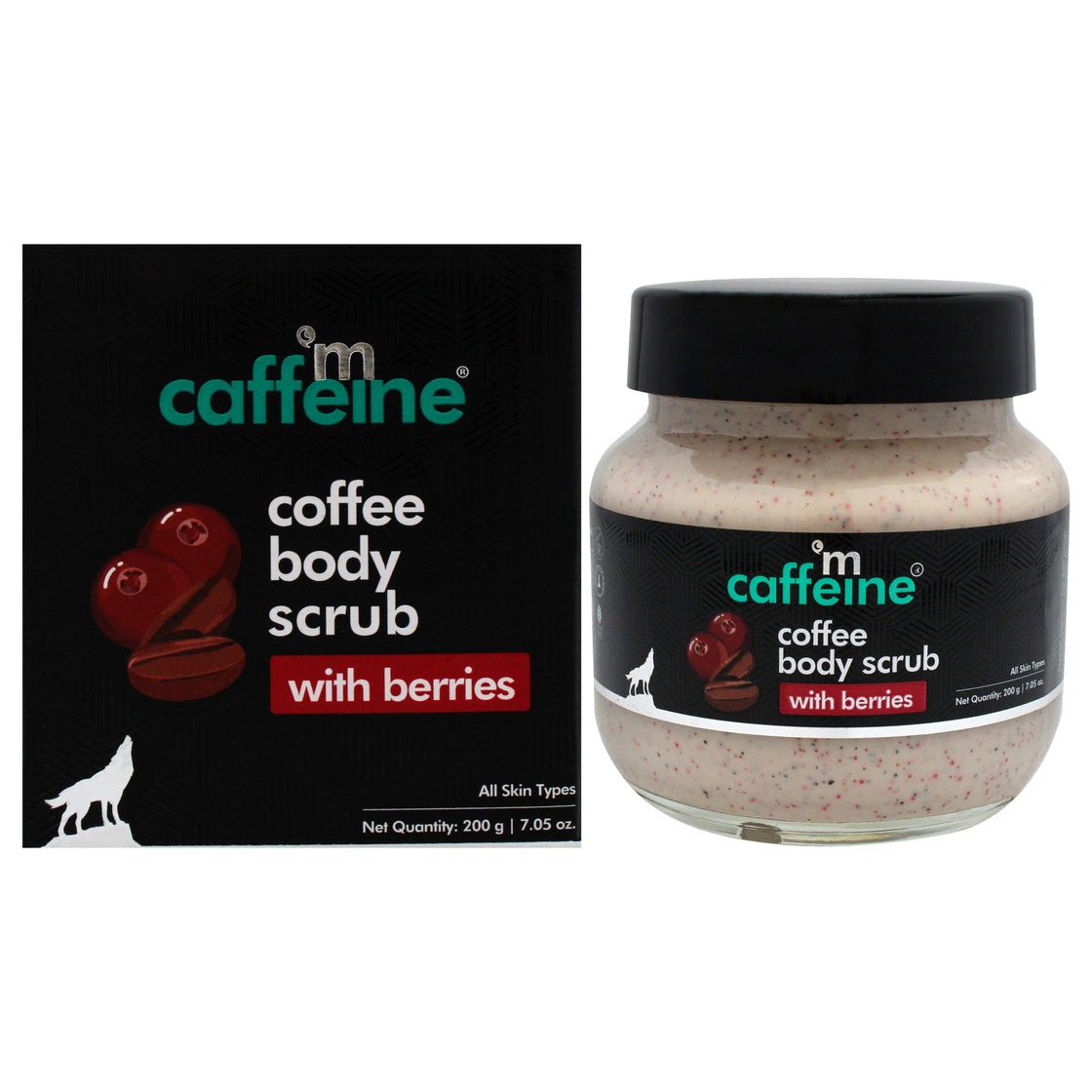 Coffee Body Scrub - Berries by mCaffeine for Unisex - 7.05 oz Scrub