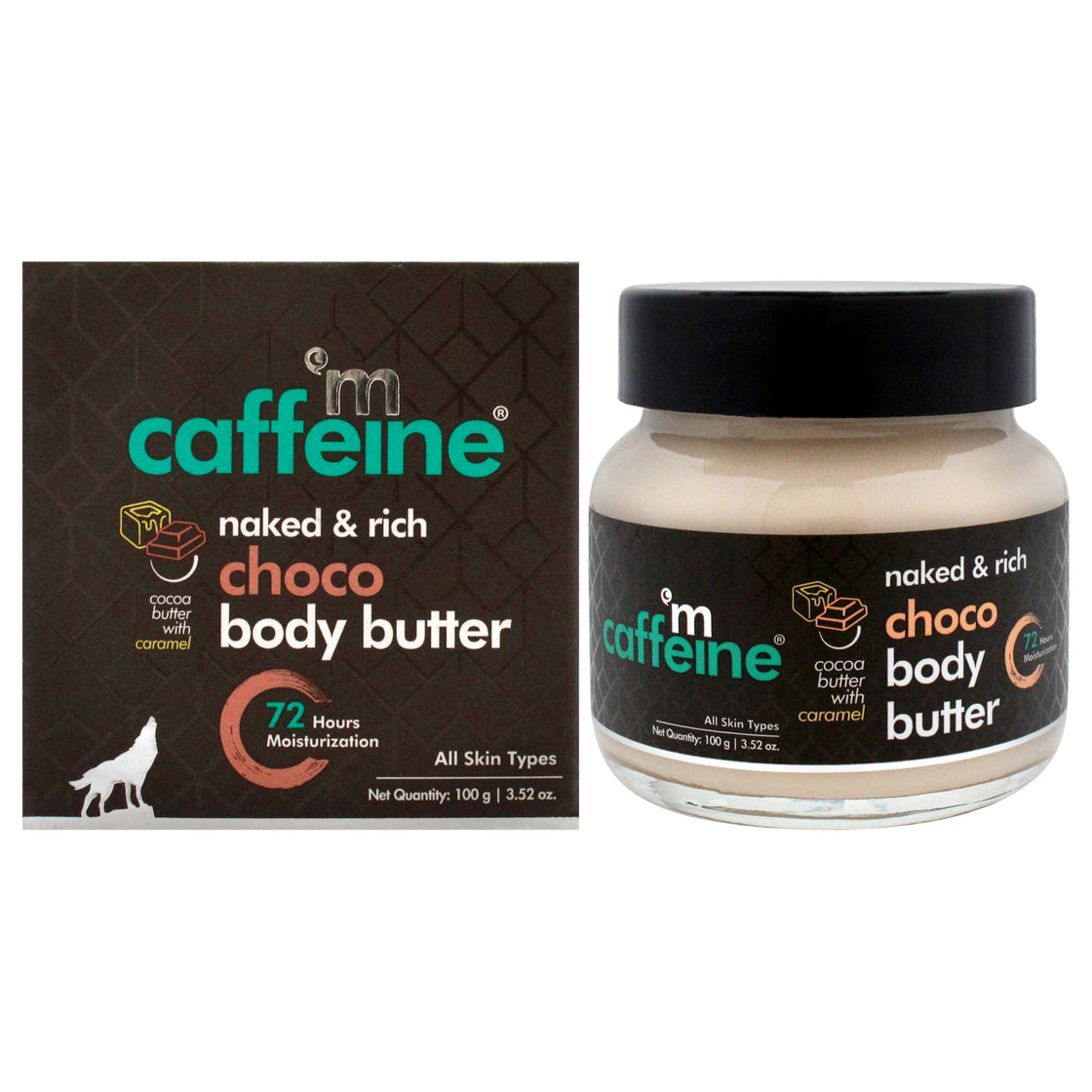 Naked and Rich Choco Body Butter - Cocoa-Caramel by mCaffeine for Unisex - 3.52 oz Moisturizer