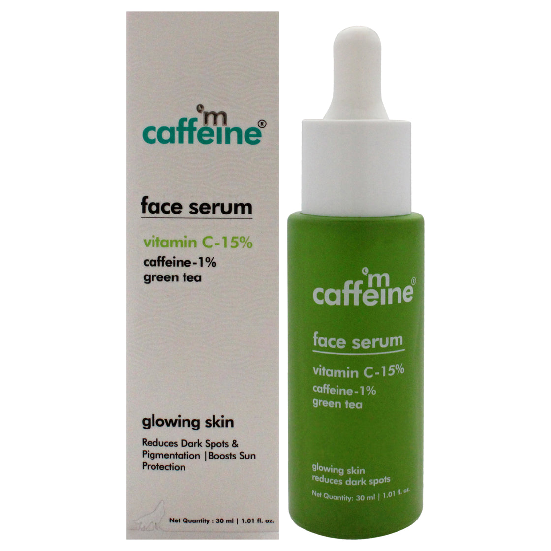 Face Serum with Vitamin C 15 Percent by mCaffeine for Unisex - 1.01 oz Serum