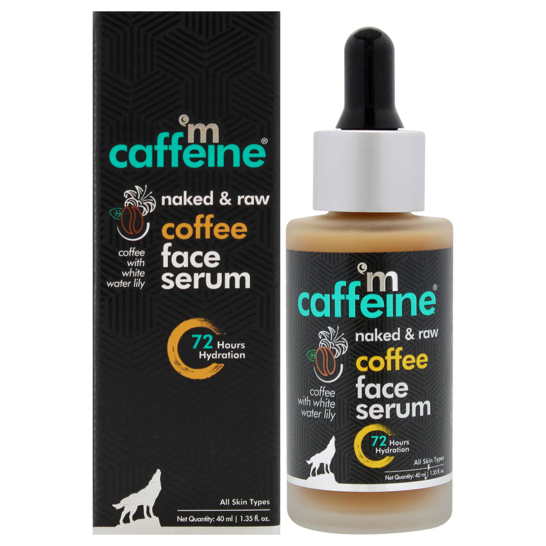 Naked and Raw Coffee Face Serum - Coffe-Water Lily by mCaffeine for Unisex - 1.35 oz Serum