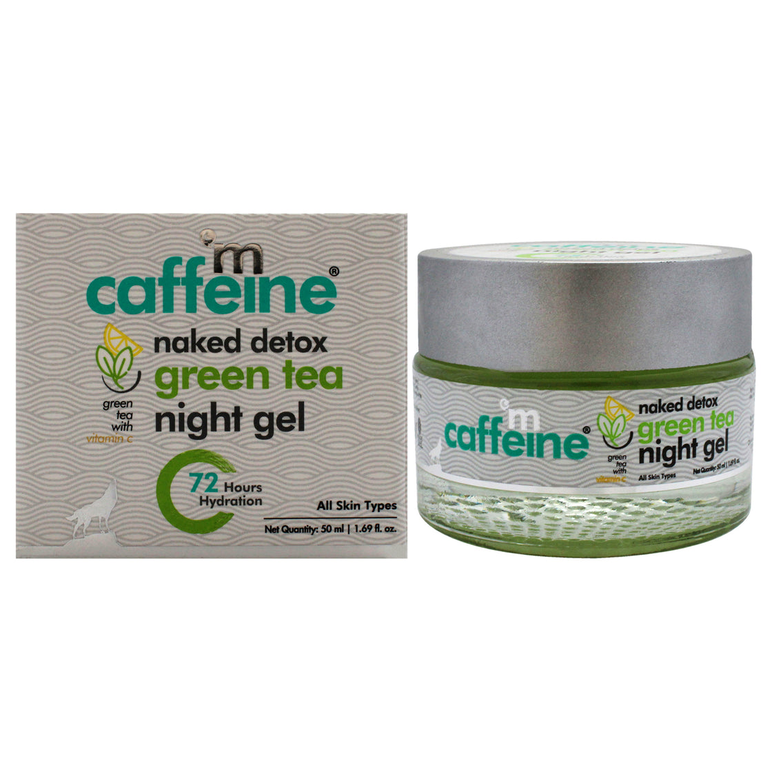 Naked Detox Green Tea Night Gel by mCaffeine for Unisex - 1.69 oz Gel