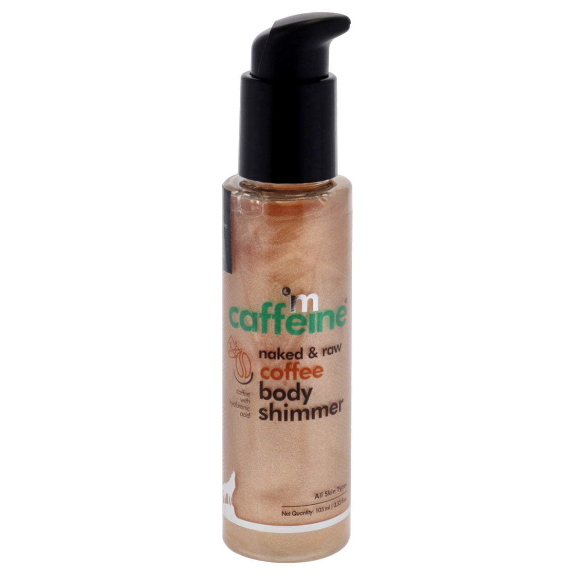 Coffee Body Shimmer - Hyaluronic Acid by mCaffeine for Unisex - 3.5 oz Serum