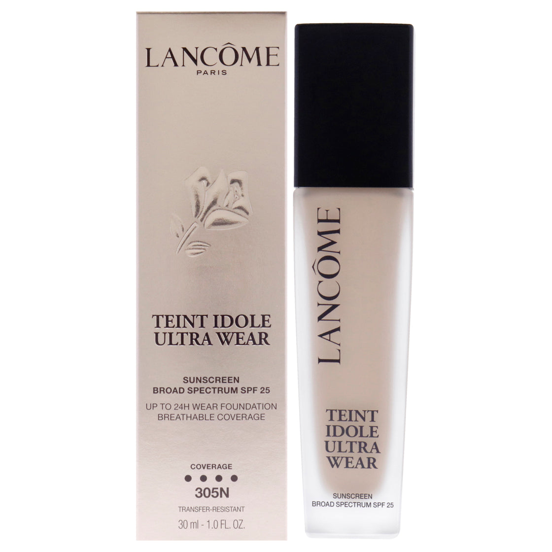 Teint Idole Ultra Wear Foundation SPF 25 - 305N by Lancome for Women - 1 oz Foundation